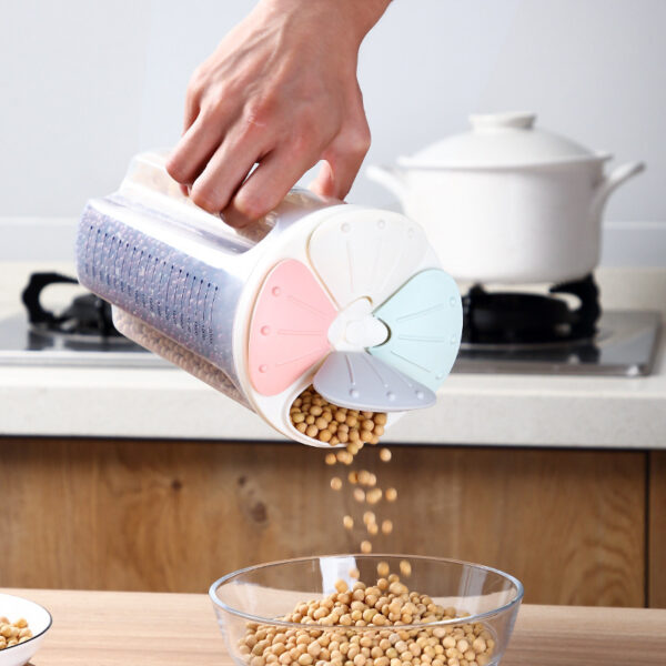 Healthy Containers Cereal Grain Dry Food Storage Tank Transparent Cover Plastic Case - Image 8
