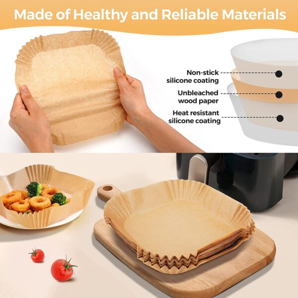 Food Grade Air Fryer Paper Oiled Paper Plate Disposable - Image 6