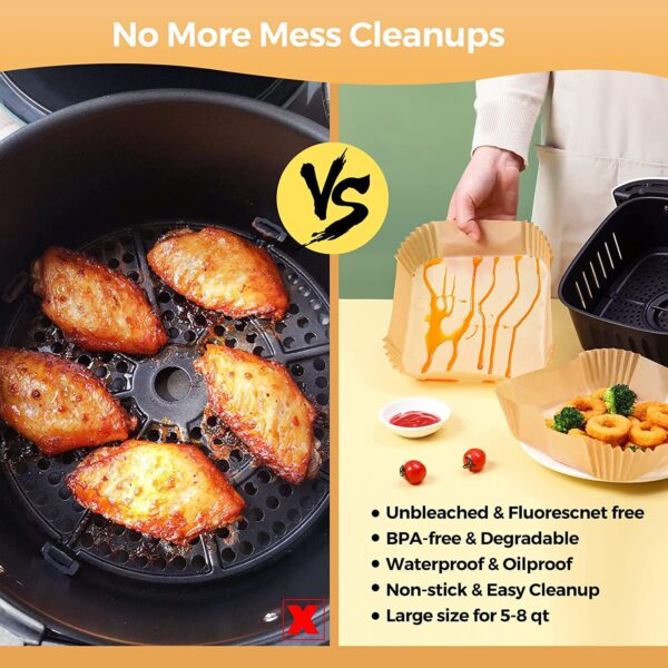 Food Grade Air Fryer Paper Oiled Paper Plate Disposable - Image 5